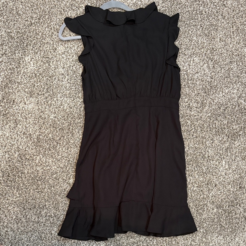 Chic Black Ruffled Mini Dress - Picture 5 of 5